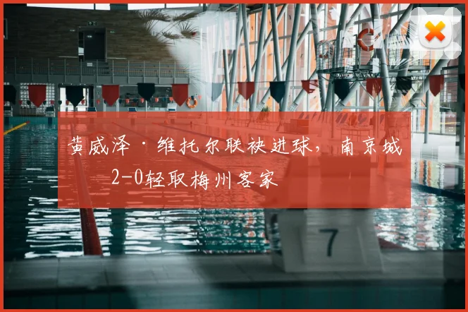黄威泽·维托尔联袂进球,南京城市2-0轻取梅州客家